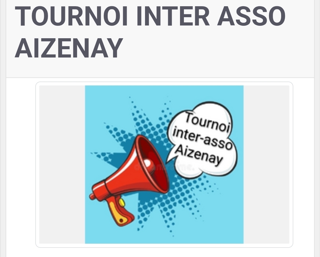 Tournoi inter-asso/entreprises  Aizenay